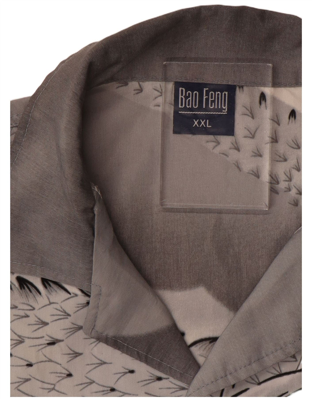 Męska koszula z krótkim rękawem VINTAGE z grafiką 2XL Szary jedwab