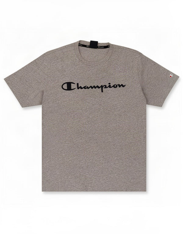 Męski T-shirt Champion z grafiką, duży, szary, nakrapiany