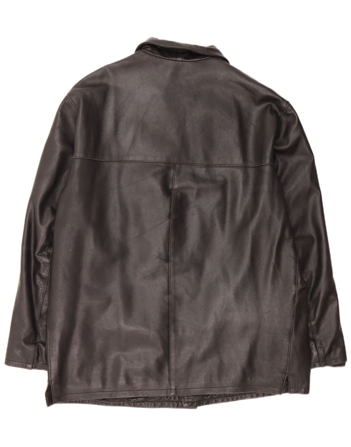 Vintage męska skórzana kurtka UK 42 XL czarna skóra