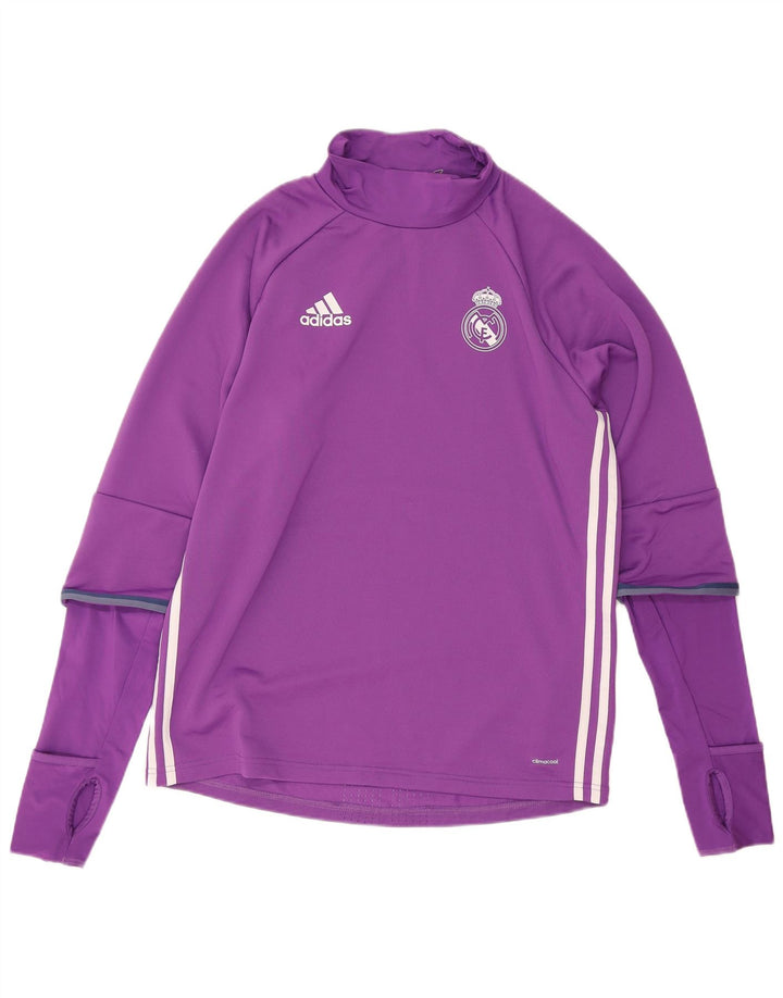 Adidas Męskie Climacool Running Top z długim rękawem, duży fioletowy poliester