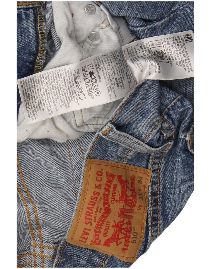 Męskie jeansy obcisłe LEVI'S 510 W31 L34 Niebieska bawełna