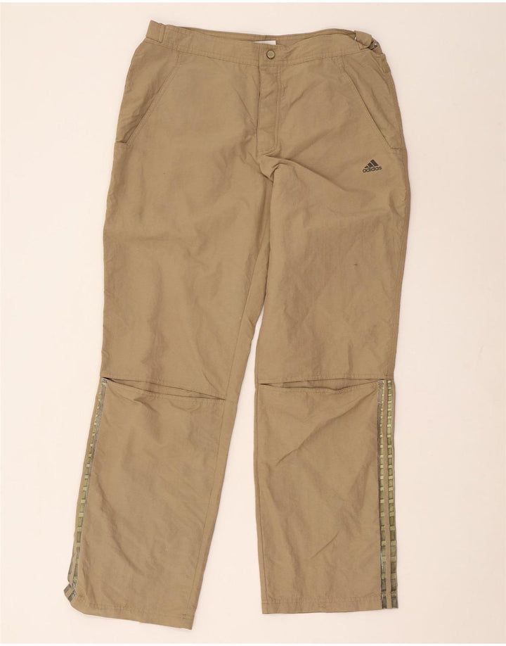 Adidas Męskie Proste Spodnie Chino Średnie W32 L29 Beżowy Poliamid