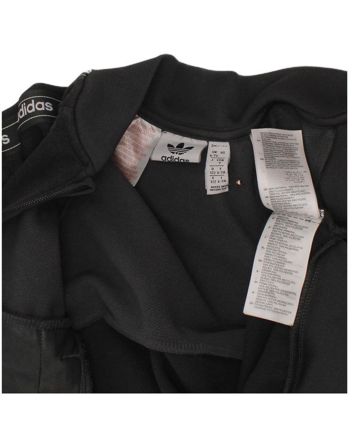 Chłopięca kurtka dresowa ADIDAS z grafiką, 6-7 lat, szary poliester