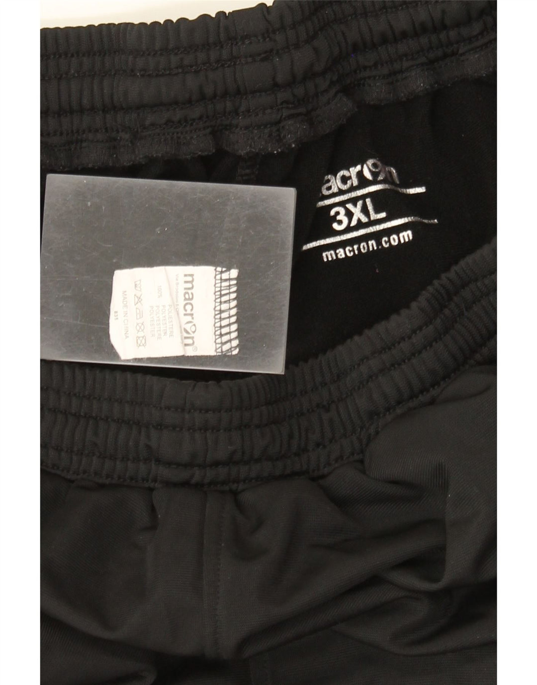 Męskie spodenki sportowe Macron Graphic 3XL, czarny poliester