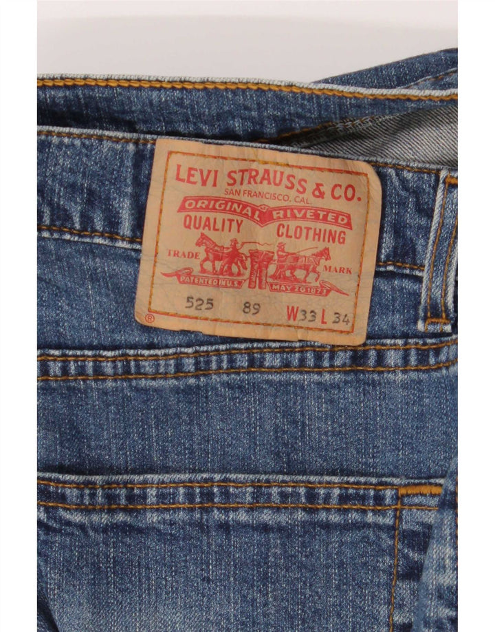 Damskie jeansy Levi's 525 Bootcut W33 L34 Niebieska bawełna