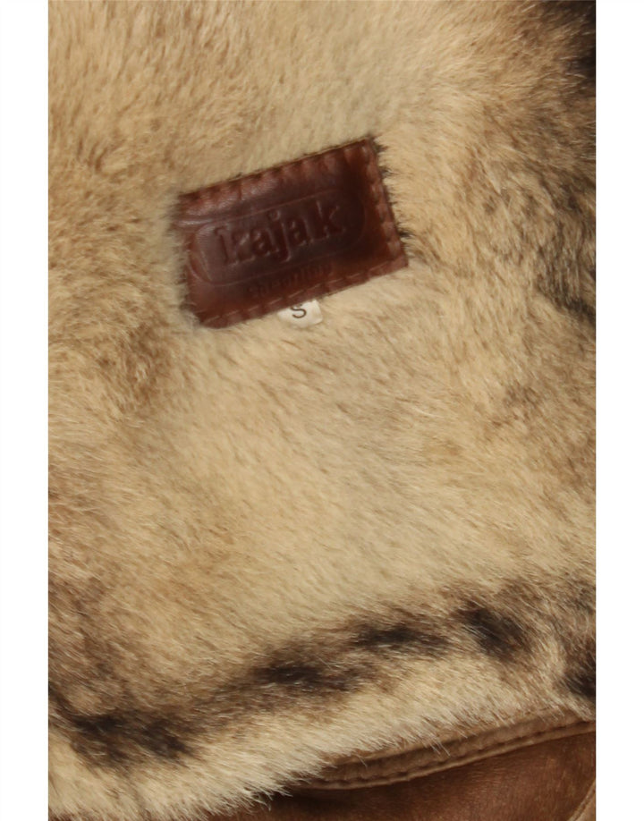 Męska kurtka shearling VINTAGE UK 36 Small Brown Shearling