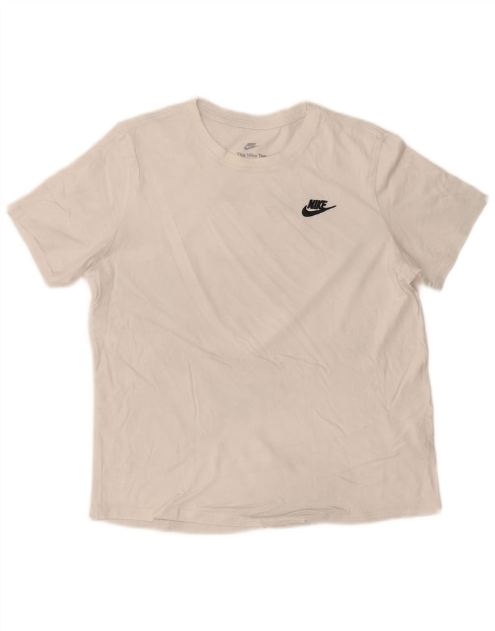 T-shirt męski Nike, średni, biały, bawełniany