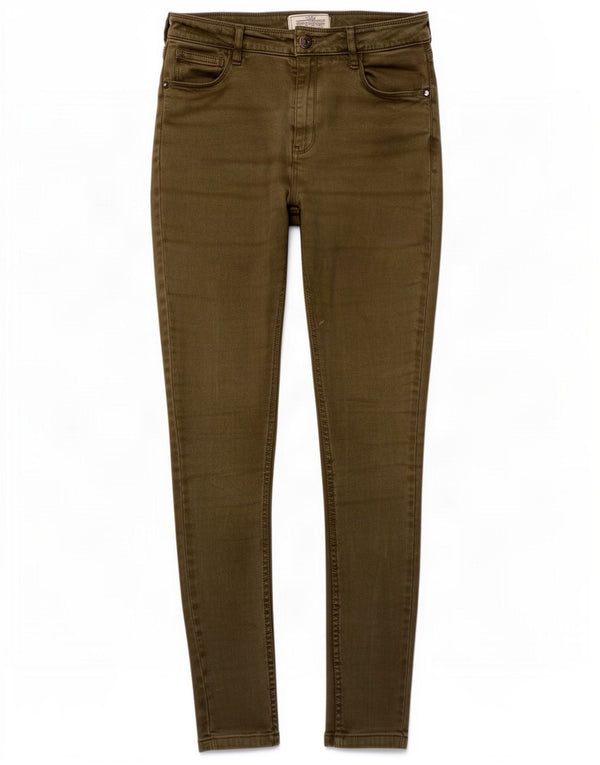 Damskie jeansy skinny Fat Face UK 8 Small W28 L27 Khaki Cotton
