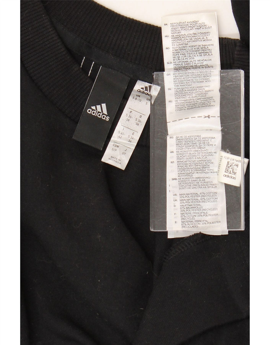 Damski sweter oversize ADIDAS Crop UK 8/10 Small Black