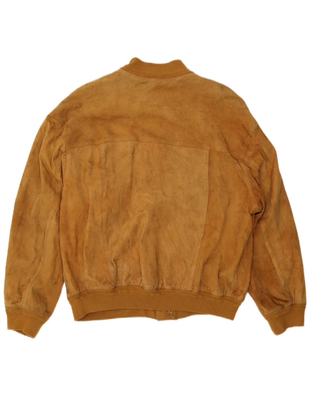 Vintage męska zamszowa kurtka bomber IT 54 2XL brązowa skóra