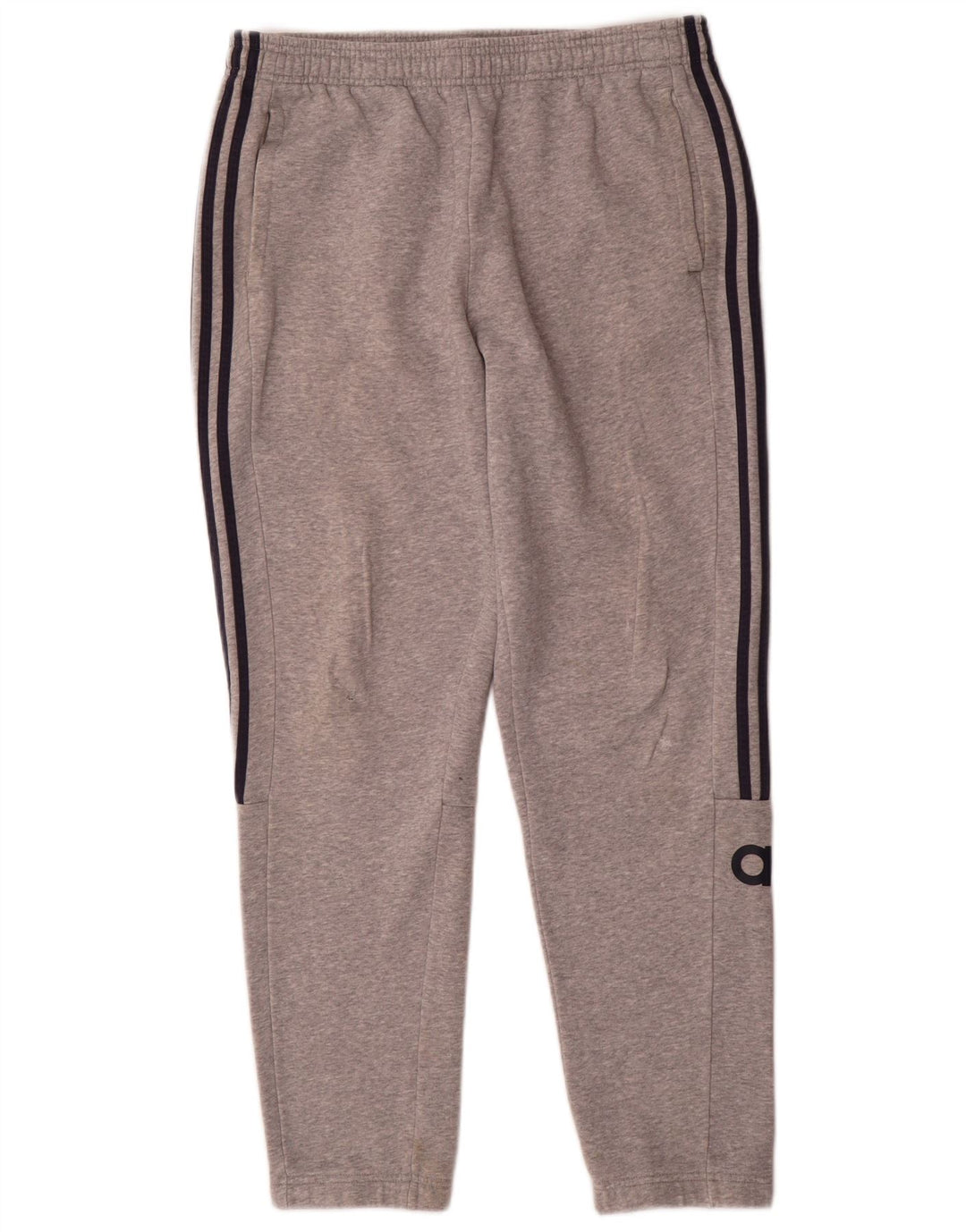 Męskie spodnie dresowe Adidas Graphic, duże, szare, bawełniane