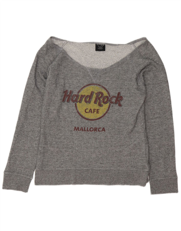 Damska bluza z odkrytymi ramionami Hard Rock Cafe, UK 16, duża, szara
