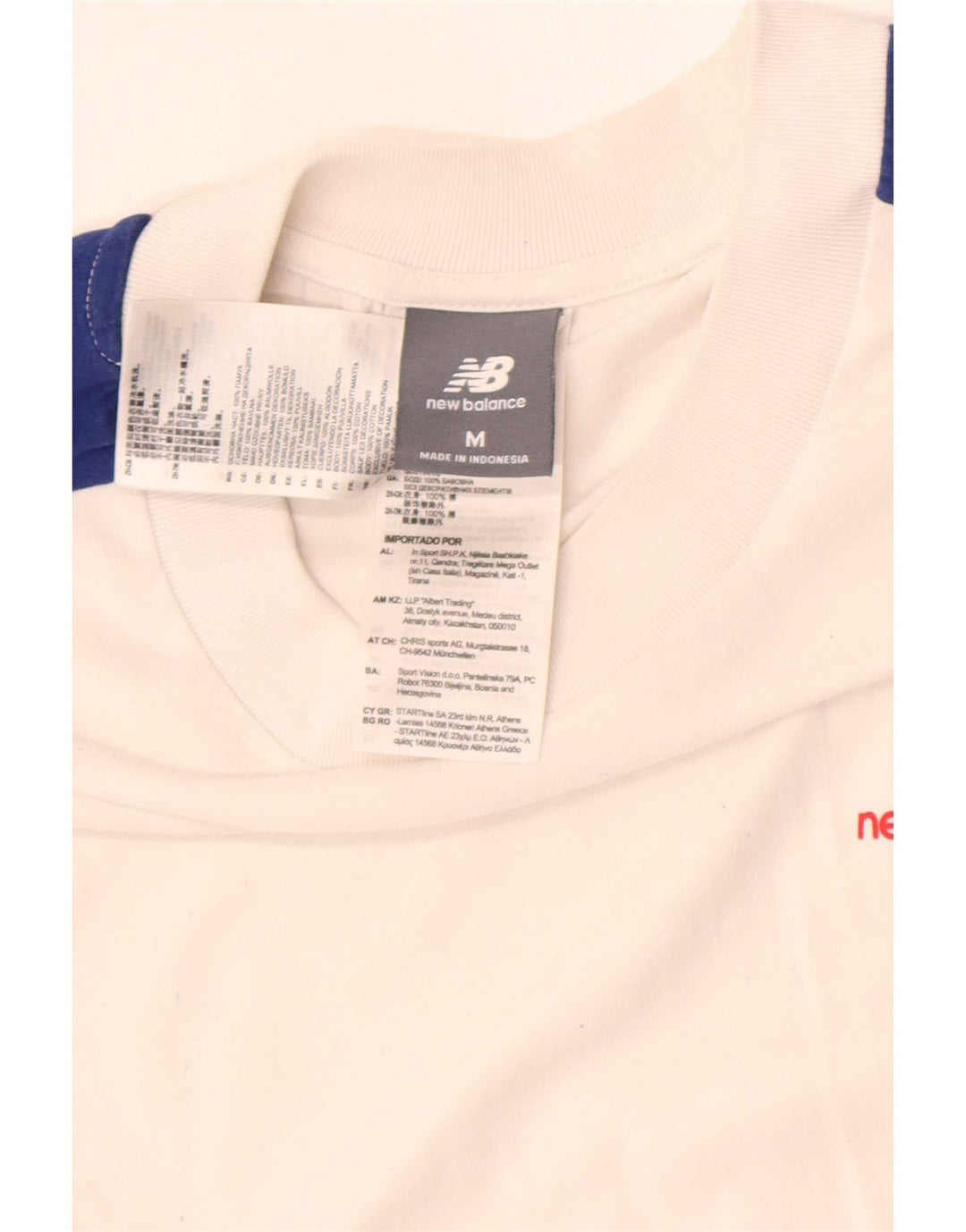T-shirt męski New Balance, bawełniana koszulka w kolorze średniej bieli