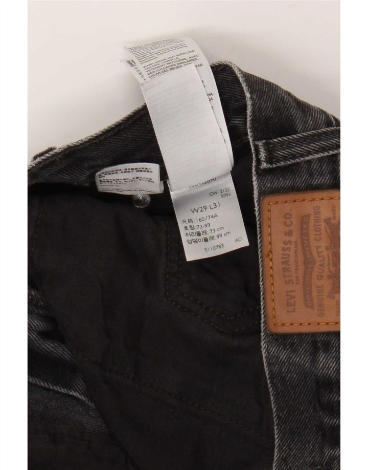 Damskie dżinsy Levi's Middy Straight W29 L31 Szara bawełna