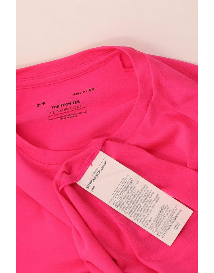 Under Armour Męski T-shirt Top Mały Różowy Poliester