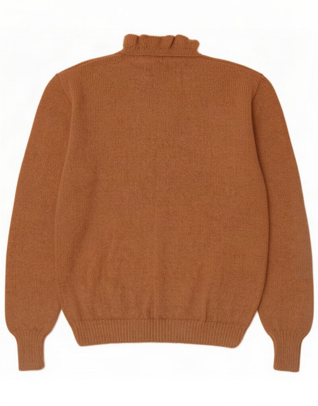 Vintage damski sweter zapinany na guziki UK 14 średni brąz