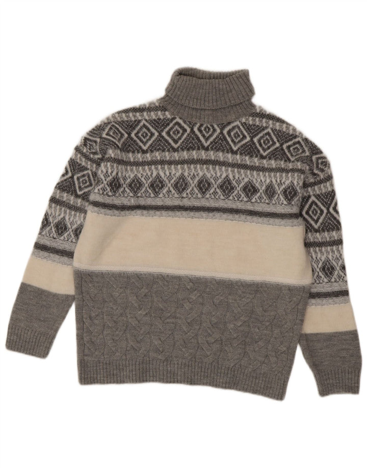 Sweter damski Marks & Spencer z wywijanym dekoltem, UK 14, średni szary