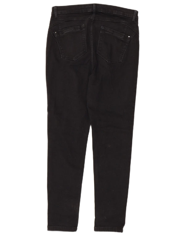 Marks & Spencer Damskie Skinny Jeans UK 12 Medium W30 L27 Czarna bawełna