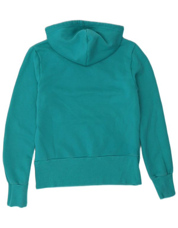 Damska bluza z kapturem Adidas Graphic UK 10 Small turkusowa bawełna