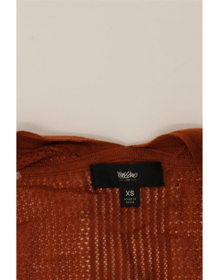 MOSSIMO Womens Oversized Longline Open Cardigan Sweater UK 6 XS Orange Vintage Mossimo and Second-Hand Mossimo from Messina Hembry 
