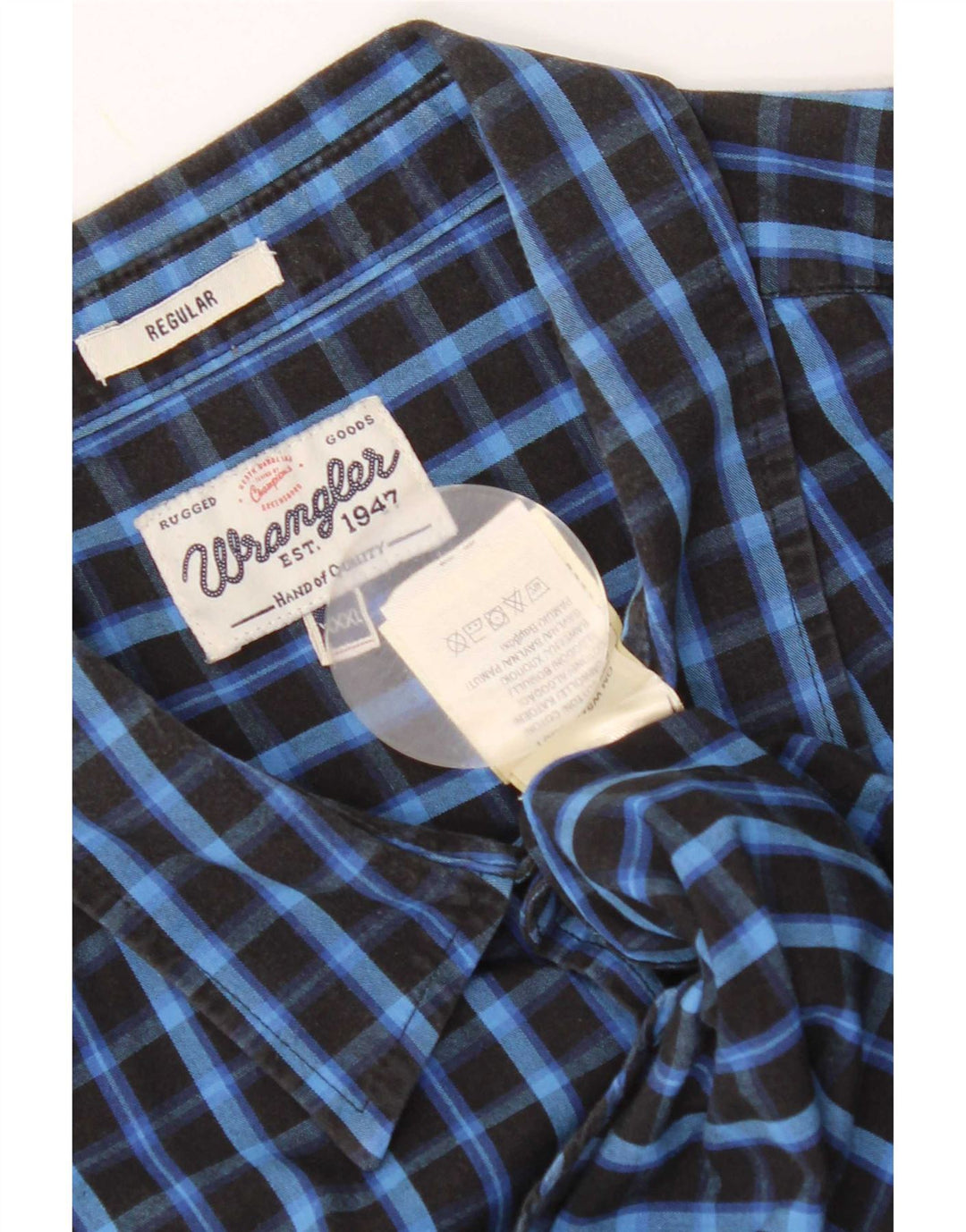 Koszula męska Wrangler o regularnym kroju 3XL, bawełniana w niebieską kratkę