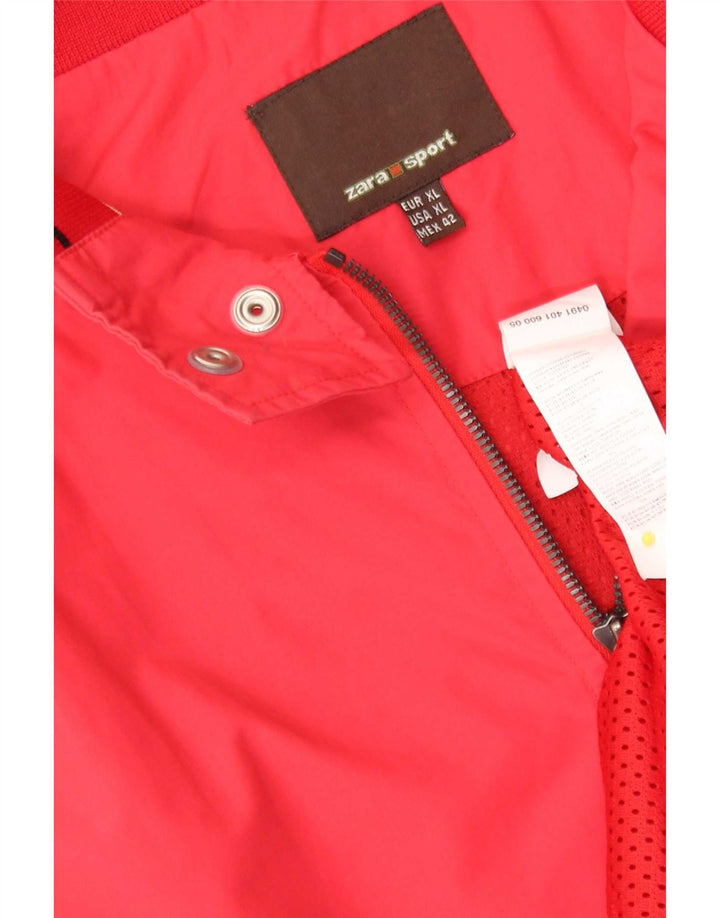 Męska kurtka bomberka Zara UK 42 XL, czerwony nylon