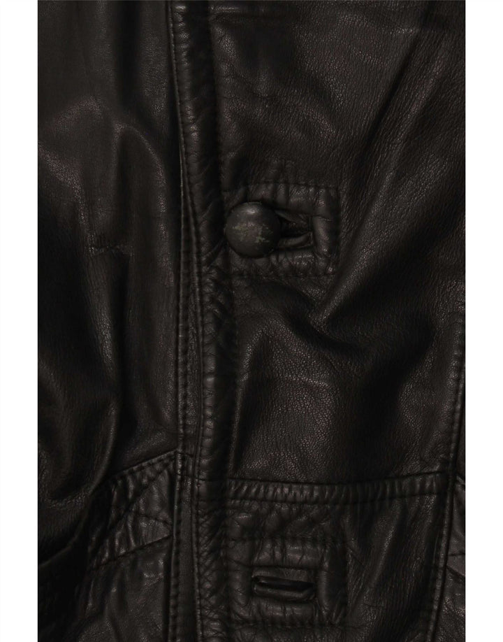 Vintage męska skórzana kurtka wiatrówka UK 36 Small Black