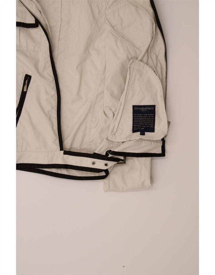 BROOKSFIELD Womens Utility Jacket IT 42 Medium White Polyamide Vintage Brooksfield and Second-Hand Brooksfield from Messina Hembry 