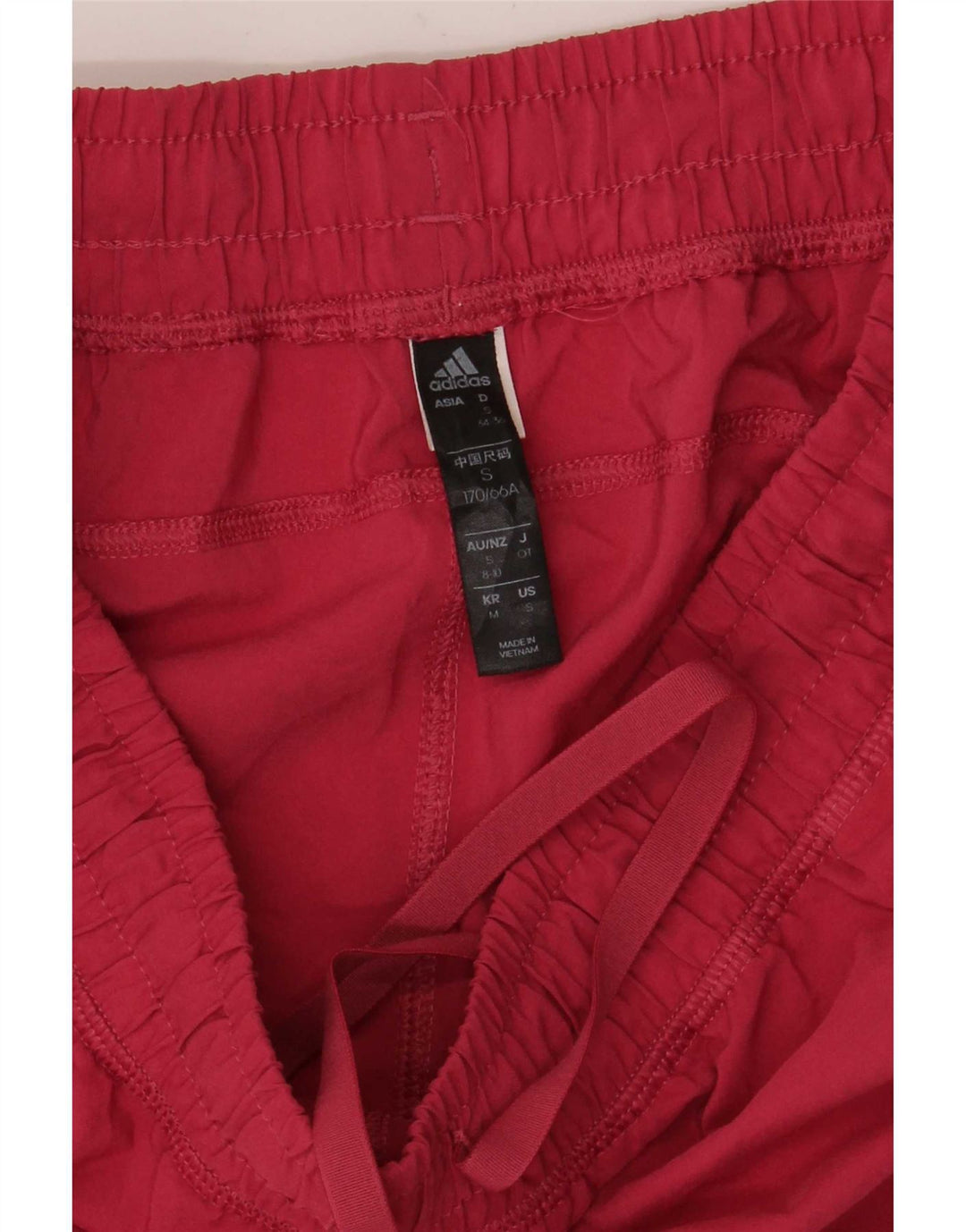 Damskie spodenki sportowe Adidas UK 10, małe, różowe, poliestrowe