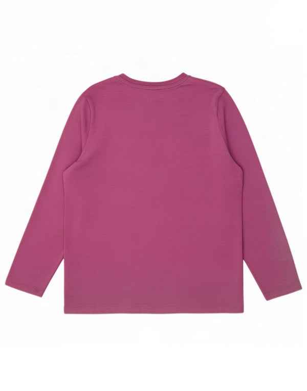 Marks & Spencer Damski top z długim rękawem UK 20 2XL Różowy, bawełniany