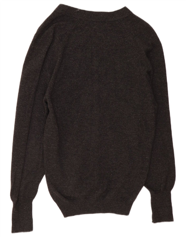 MARKS & SPENCER Męski sweter rozpinany EU 46 XL Szara wełna owcza