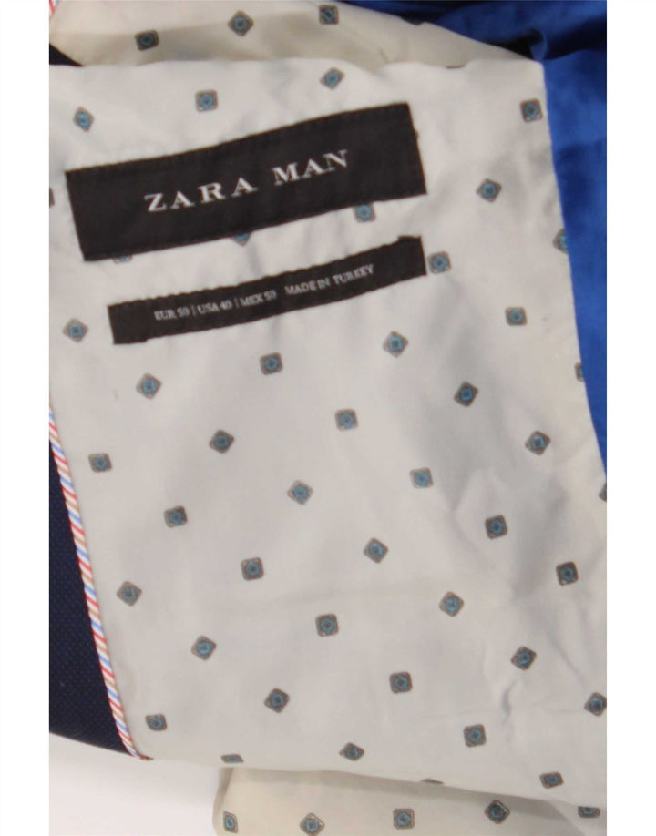 Zara Męska marynarka zapinana na 2 guziki EU 50 Średni granatowy