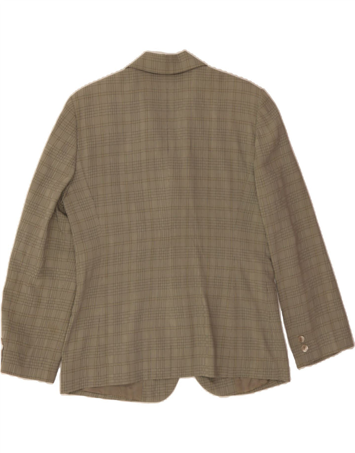EMPORIO ARMANI Womens 3 Button Blazer Jacket UK 14 Medium Grey Check Vintage Emporio Armani and Second-Hand Emporio Armani from Messina Hembry 