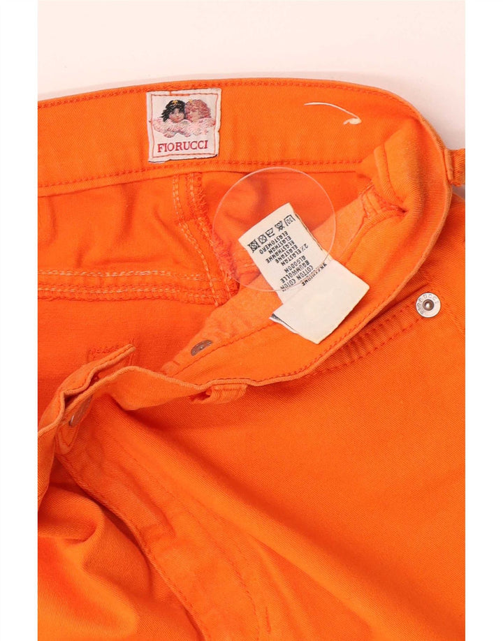 Fiorucci Damskie jeansy slim W28 L30 Pomarańczowa bawełna