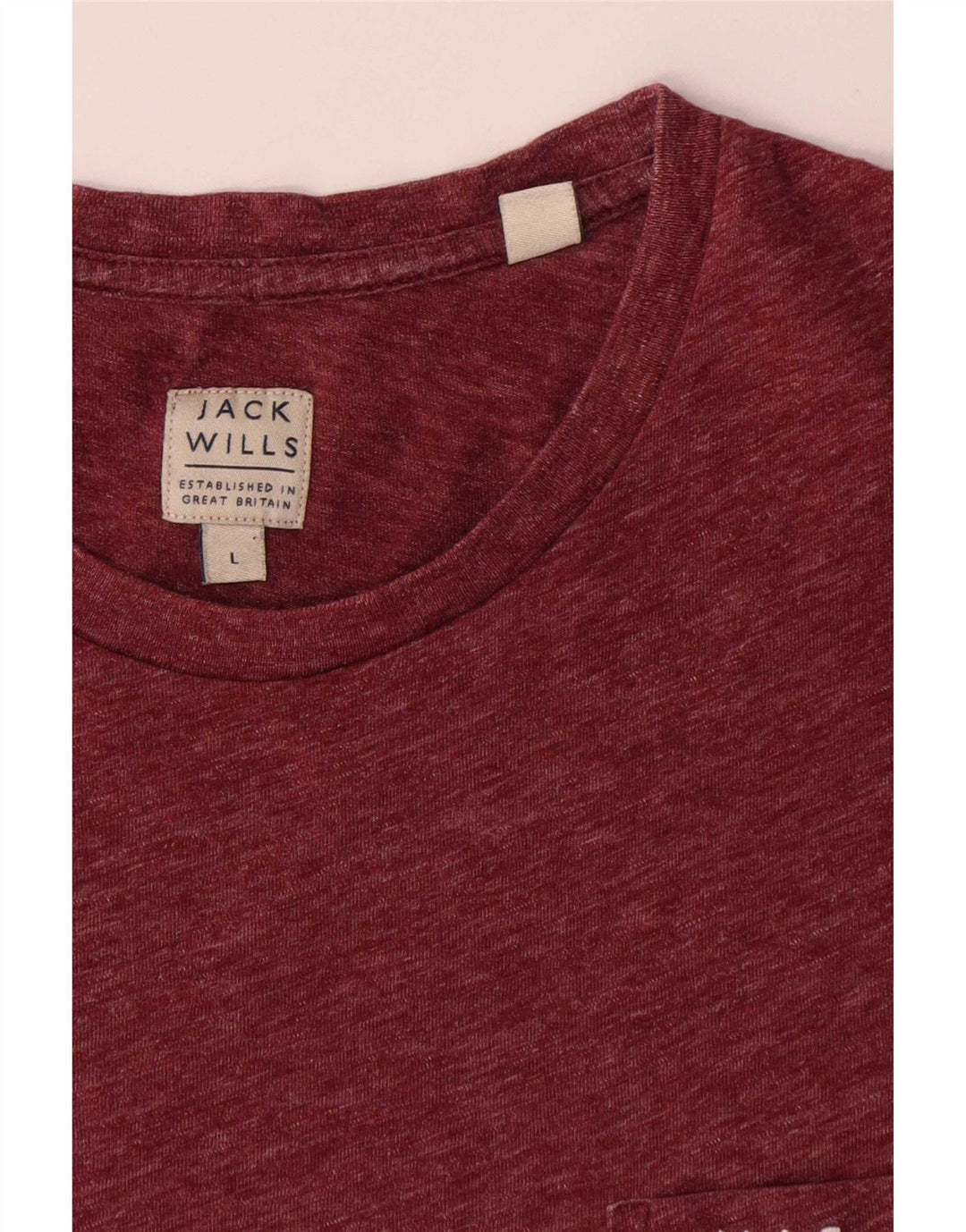 T-shirt męski Jack Wills, duży, bordowy, nakrapiany poliester