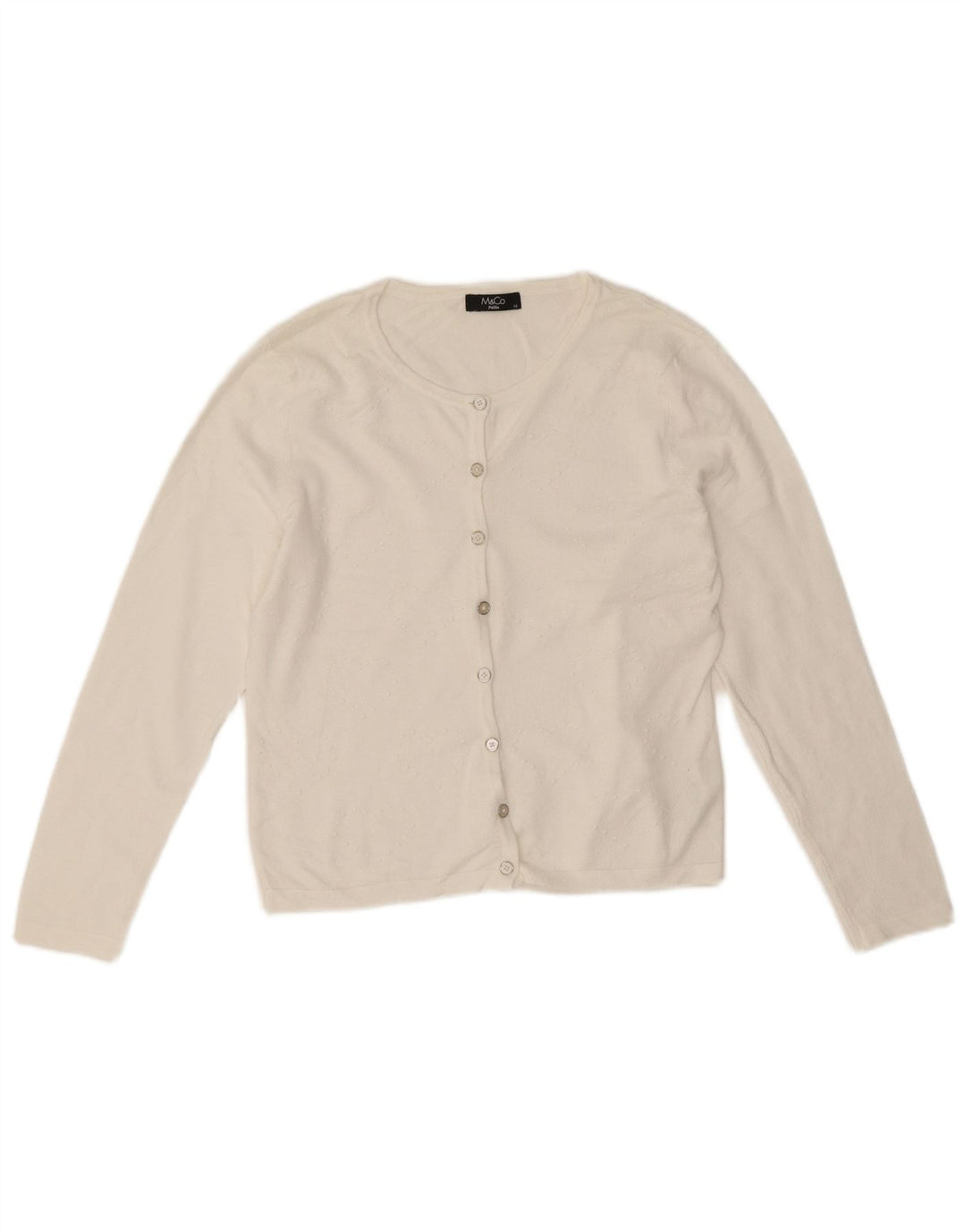 Sweter damski M&Co Petite Bolero UK 14, średni, biały, wiskoza