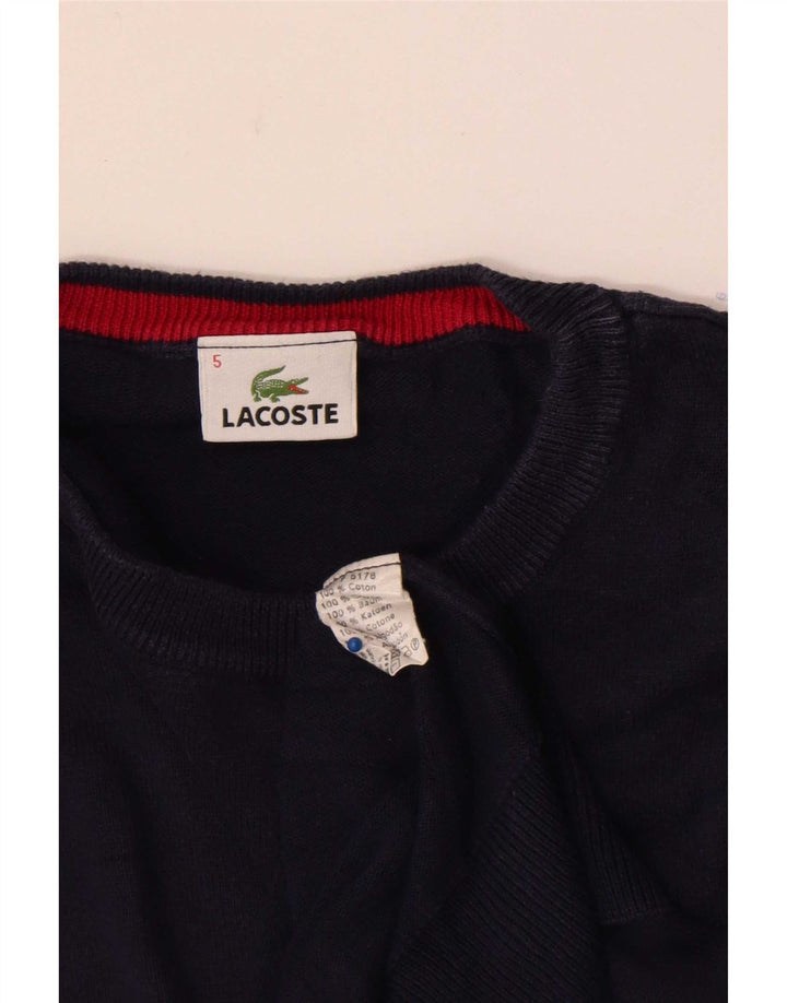 Męski sweter Lacoste z okrągłym dekoltem, rozmiar 5, duży, granatowy, bawełniany