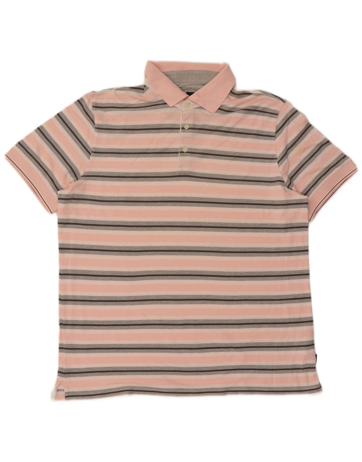 Męska koszulka polo Hugo Boss 2XL w różowe paski