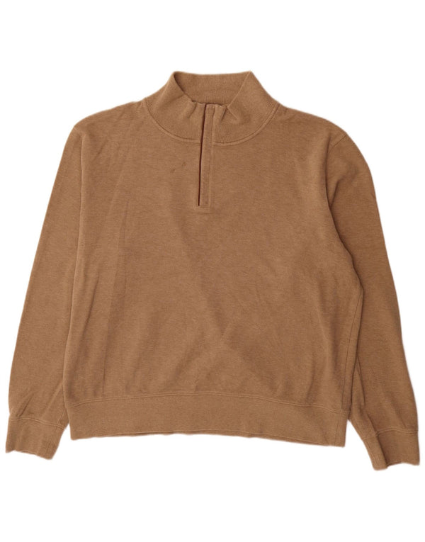 Męski sweter Gant z zamkiem błyskawicznym, 3XL, brązowa bawełna