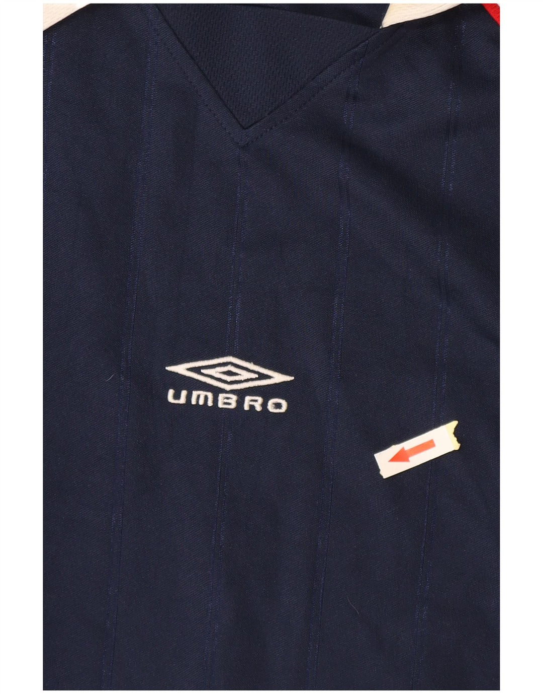 Męska koszulka polo Umbro XL, granatowa, poliester z blokami kolorów