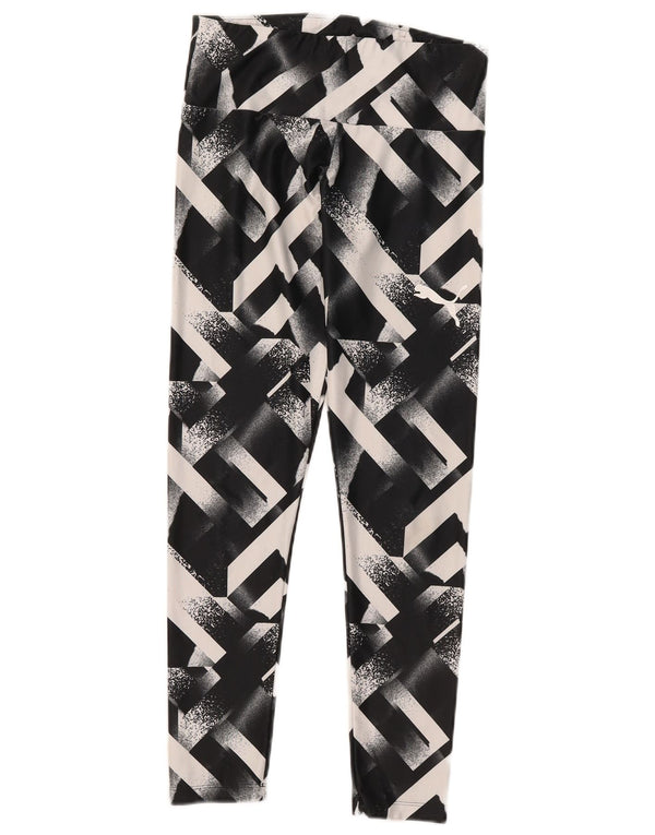 Legginsy damskie Puma UK 12 Średnio czarne geometryczne