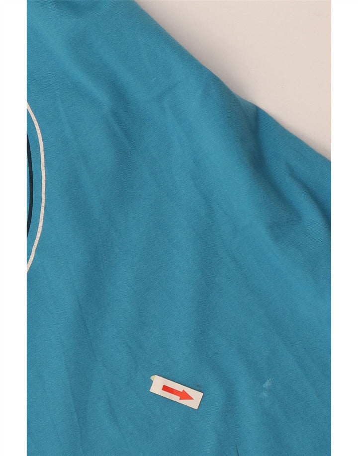 Męska koszulka z grafiką Tommy Hilfiger Top 2XL, niebieska bawełna