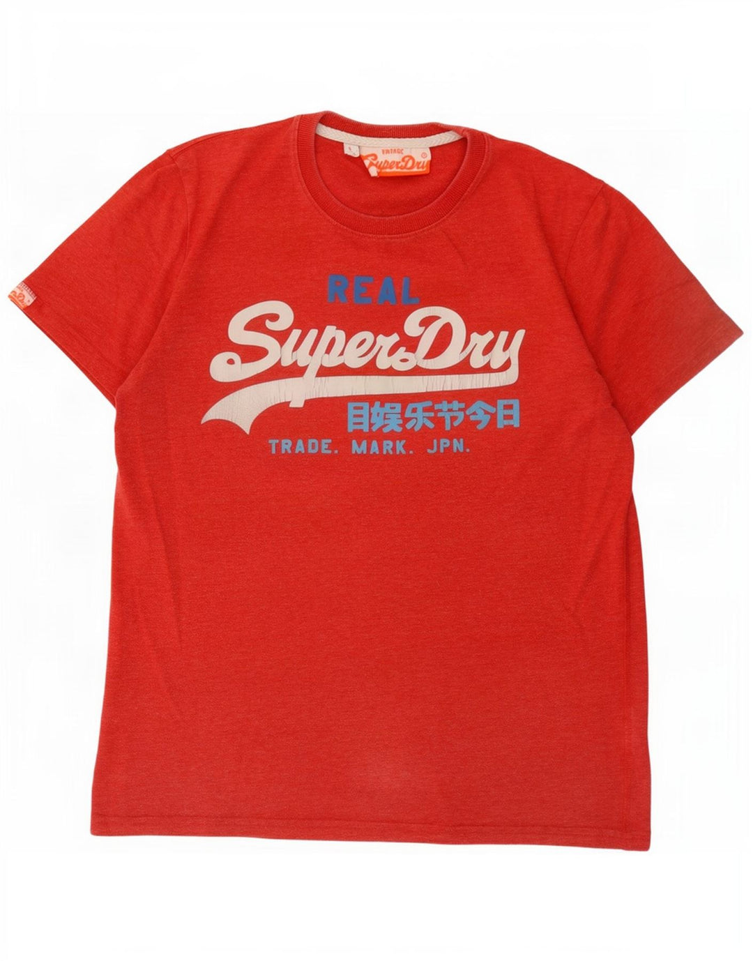 Męski T-shirt z grafiką Superdry, duży, czerwony, poliester