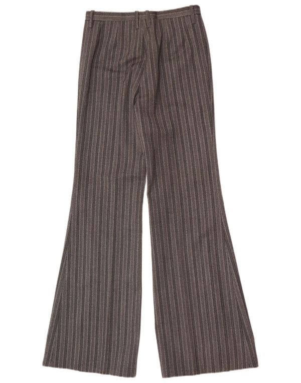 Vintage męskie spodnie typu casual flare W28 L34 szare paski