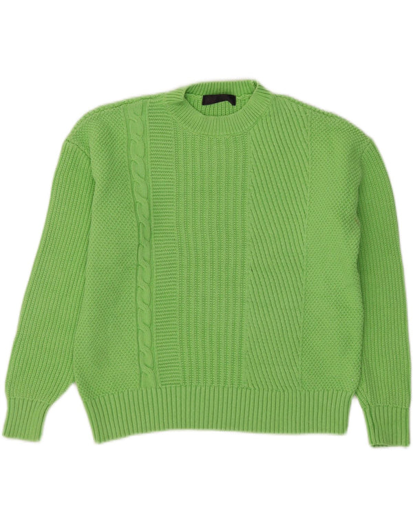Marks & Spencer Damski sweter z okrągłym dekoltem, UK 14, średni zielony