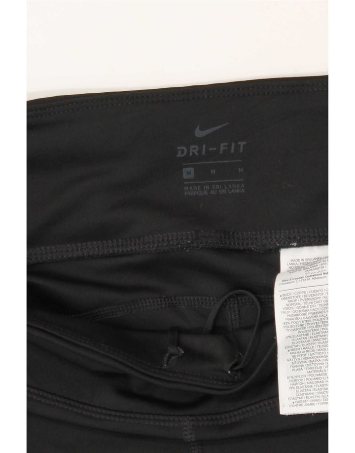 Damskie legginsy Nike Dri Fit UK 12, średni czarny poliester