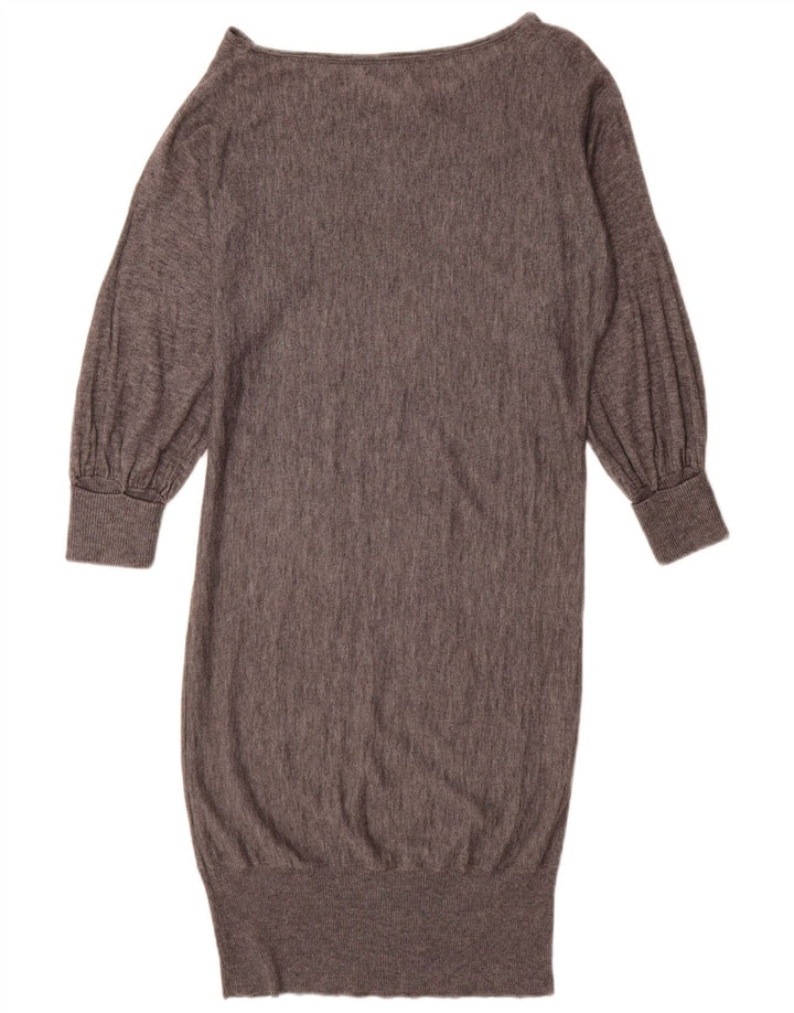 Damska sukienka sweterkowa Massimo Dutti UK 10 Small, szara wełna