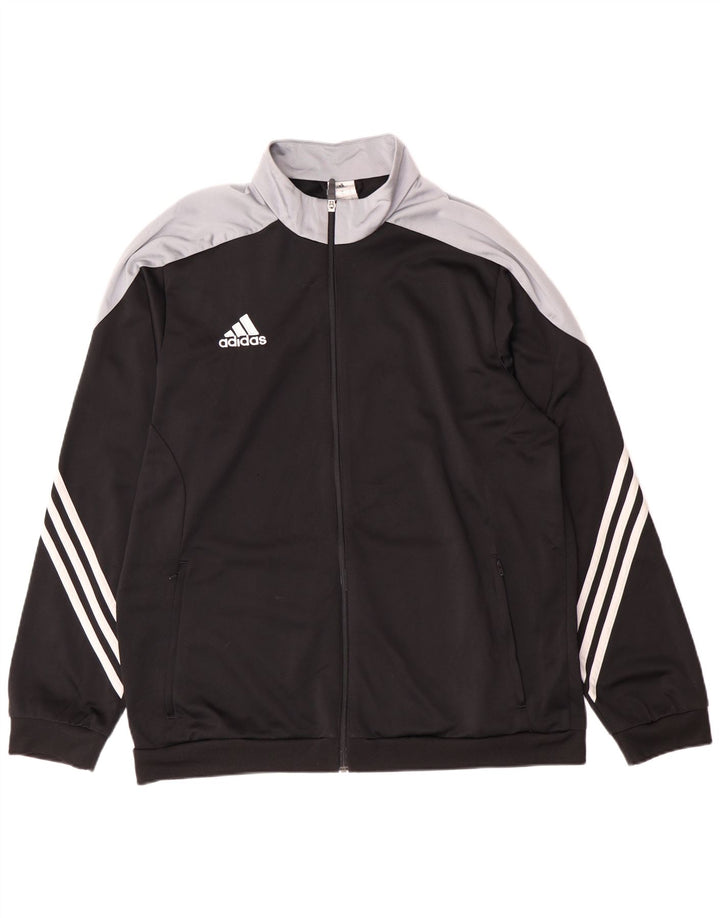 Adidas Męska bluza dresowa XL Czarny poliester z blokami kolorów