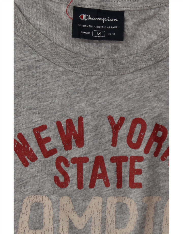 Męska kamizelka z grafiką Champion, średnia, szara, nakrapiana