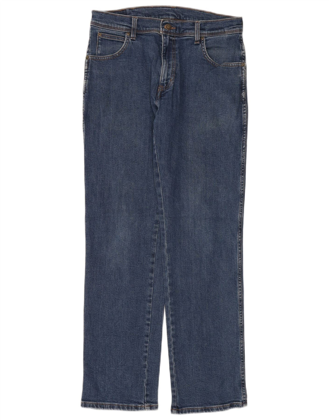 WRANGLER Męskie proste dżinsy o regularnym kroju W32 L32 Niebieskie, bawełniane